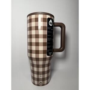 Hydrojug X Acta Exclusive BROWN GINGHAM / COCONUT GINGHAM 40oz Traveler BNWT